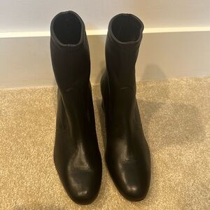 STUART WEITZMAN
'FLAREBLOCK' HEELED ANKLE BOOTS
$609.00 black soft Leather 7.5